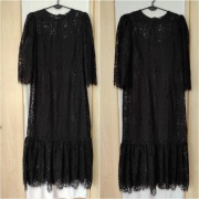 Sukienka z koronki czarna elegancka M 38/40