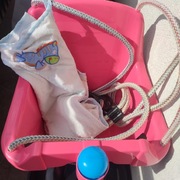 Huśtawka dla dziecka+ ręczniki i mata puzzle 