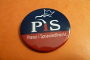 Prawo i Sprawiedliwość Button Przypinka Polityka Partia Wybory Sejm