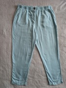 Zielone miętowe eleganckie lniane spodnie Papaya 42 jak nowe