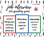 job interview 3in1 speaking game rozmowa o pracę