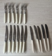 Zestaw sztućców Nerż bakelit ZSRR z lat PRL-u