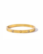 Sztywna bransoletka Stal Zezu jewelry serca