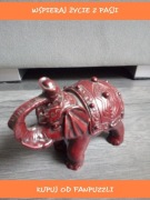 figurka słoń bordowy