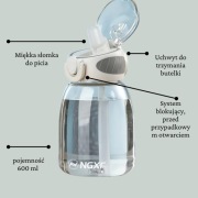 Butelka na wodę Bidon 600 ml Idealna do plecaka, torebki, szkoły