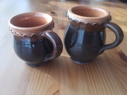 Kubki z uchem do grzańca,  zestaw 2 szt , PRL , pojemność 200ml i 250 ml