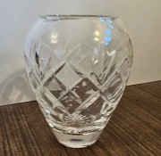 Śliczny kryształowy wazon gruby masywny 