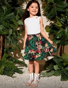 Dziewczęce Spódnica Zmarszczone szycie Rozwarstwiony  krój