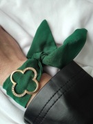 Opaska na rękę szyfon butelkowa zieleń 