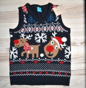 11^ Świąteczna kamizelka reniferki 4/5 lat_104/110 cm