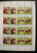 !!! POLSKA ZWIERZĘTA ŻUBRY - PIĘKNY ARKUSZ CZYSTE** !!! 