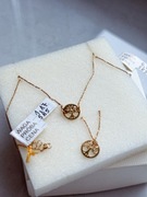 Komplet złoty naszyjnik i bransoletka łącznie 1,89g złoto pr 585