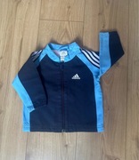 Błękitno - granatowa bluza Adidas zapinana na zamek, r. 74 (9-12m-cy)