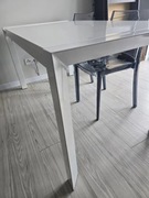 Stół rozkładany biały wysoki pomysł 130-210/80