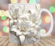 kubek3D z motywem kwiatowym330ml 