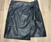 Spódnica skórzana czarna H&M