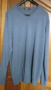 Sweter męski cieplutki mięciutki 100% wełna merino Dressmann roz.2XL nowy