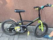 Rower dziecięcy BTwin 500 Dark Hero 16" cali rowerek dla chłopca czarny