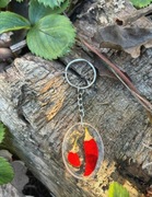 Brelok z żywicy i papryki chili, owalny