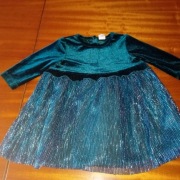 piękna sukienka aksamit + tiul -rozmiar 68cm