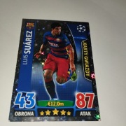 luis suarez 15/16 Topps Match Attax Champions League  Star Player