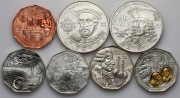 Austria, zestaw monet 5 i 20 euro, 7 szt. SREBRO