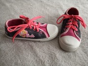 Granatowe buty trampki tenisówki kapcie Barbie 31 w kwiatki