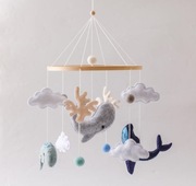 Drewniana Filcowa Karuzela Do Łóżeczka Dziecięcego