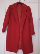 Czerwony pluszowy płaszcz  S/M