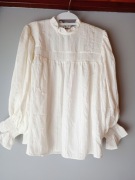 ZARA Bluzeczka biała fason luźny rozm XS