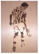 Wygrawerowany w drewnie Alessandro Del Piero