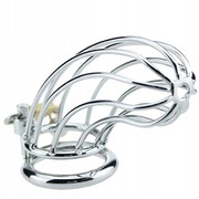 Długi Stalowy pas cnoty, Chastity cock cage klatka na penisa Oring 50mm
