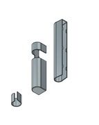 Osłonki do zawiasów Roto Kurier - kierunek Lewy (3 elementy)