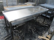 Stół Zlew Gastronomiczny 2 Komorowy Z Blatem Roboczym 200/60/85