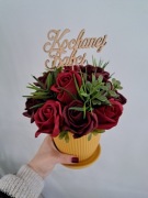 Flowerbox mydlany dzien babci / dzien dziadka PREZENT 