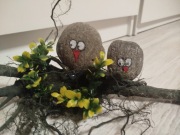 Dekoracja - ptaszki na korzeniu 