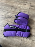 Obciążniki na kostki i nadgarstki zestaw 2x 2 kg do ćwiczeń biegania fiolet