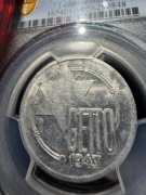 10 marek getto łódź 1943 aluminium PCGS UNC mennicza