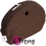 Brązowy organizer do Obag MOON LIGHT struktura plecionka 2 kieszenie OMAY