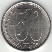 Wenezuela 50 centimos 2007 - 22 mm - płaskie bicie - nr 1