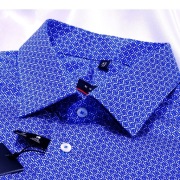 Eterna koszula M 40 Slim non iron bawełna satynowa Sicilian tiles kiton