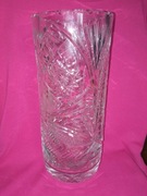 Duży wazon kryształowy, bogaty szlif