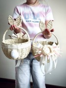 Koszyczek z uszami Boho wielkanocny dla dziecka Wielkanoc