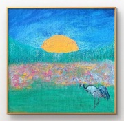 "Gdy świat się zatrzymał w zachwycie" oryg. obraz akryl. z certyfikatem 