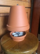 Piecyk podgrzewacz z dwóch doniczek