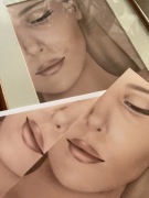 Print portret w kolorach beżu