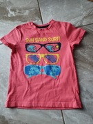 T-shirt malinowy z okularami słonecznymi 110 sun sand surf kod665