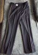 Spodnie garniturowe czarne z lampasem nowe rozm M/L ze ściągaczem 8 par