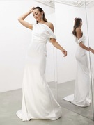 Larisa gładka suknia ślubna ASOS rozmiar L