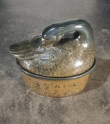 Stara ceramiczna gąska pojemnik, bomboniera 